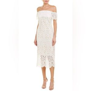 Shoshanna Madison Off Shoulder Lace Dress